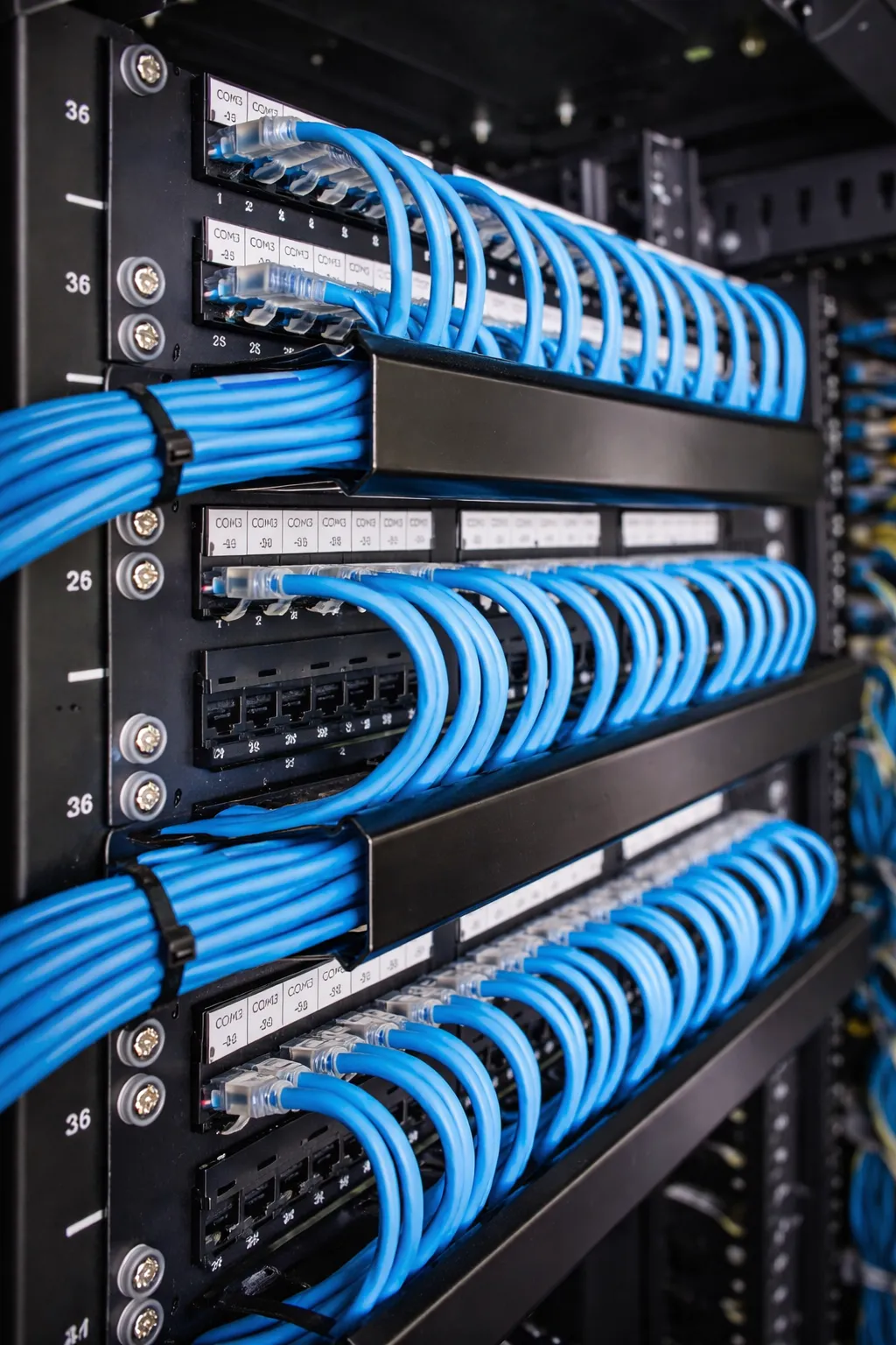 Structured network cabling installation